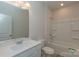 Clean bathroom with bathtub, shower, and vanity at 1229 Red River Dr, Salisbury, NC 28144