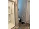 Modern bathroom with shower, toilet, and sleek fixtures at 110 Silver Oak Cir, Rockwell, NC 28138