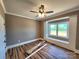 A serene bedroom featuring a window seat flanked by built-in shelving, offering comfort and storage at 3251 Wilson Ct # 10, Lincolnton, NC 28092