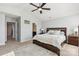 Spacious bedroom features a large bed, vaulted ceiling, and neutral decor at 107 Gray Willow St, Mooresville, NC 28117