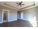 Spacious bedroom with ceiling fan and private access to bathroom at 1405 Coppergate Dr, Salisbury, NC 28147