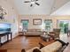 Relaxing living room with hardwood floors and access to the backyard at 2165 Smith Rd # 9, Clover, SC 29710