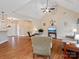 Spacious living room with vaulted ceilings and hardwood floors at 2165 Smith Rd # 9, Clover, SC 29710