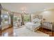 Bright bedroom with water views and hardwood floors at 525 Lake Lynn Rd, Concord, NC 28025