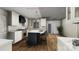 Virtually staged kitchen featuring modern cabinetry, stainless steel appliances, and a stylish island at 218 Fairway Dr, Shelby, NC 28150
