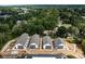 Aerial view of townhome community with surrounding neighborhood at 2121 Acclaim St, Charlotte, NC 28205