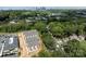 Aerial view of townhomes with city skyline in background at 2125 Acclaim St, Charlotte, NC 28205