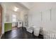 Laundry room with washer, dryer, and built-in shelving at 404 W Kerr St, Salisbury, NC 28144