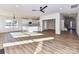 Open concept living room showcases the kitchen, dining, and staircase at 1108 Piper Meadows Dr # 52, Waxhaw, NC 28173