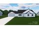 New construction home exterior rendering, two-car garage, green lawn at 6172 Lowder Rd, Salisbury, NC 28147