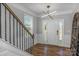 Bright and airy entryway with hardwood floors and staircase at 4212 Linville Way, Fort Mill, SC 29707