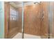 This shower features a built-in seat and a showerhead on an adjustable pole at 159 Badin Lake Cir, New London, NC 28127