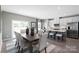 Kitchen and dining area with hardwood floors and modern furnishings at 452 Moondance Dr, Gastonia, NC 28054