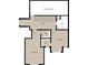 Real estate floor plan displaying the upper level with bedrooms, bath, and unfinished attic space at 3945 Plainview Rd, Charlotte, NC 28208