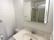 Clean bathroom with vanity, sink and shower at 1645 Arlyn Cir # J, Charlotte, NC 28213