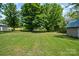 Large grassy backyard with mature trees at 37 Knox St, Salisbury, NC 28144