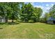 Large grassy backyard with mature trees at 37 Knox St, Salisbury, NC 28144