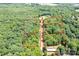 Aerial view of several land lots surrounded by dense woods at 4658 Sugar Plum Ln, Davidson, NC 28036