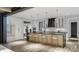 Gourmet kitchen featuring a large island, modern appliances, and stylish pendant lighting at 4658 Sugar Plum Ln, Davidson, NC 28036