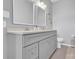 Double vanity bathroom with updated fixtures at 6436 Mallard View Ln, Charlotte, NC 28269