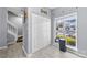 Laundry closet with white doors and window overlooking the parking lot at 6436 Mallard View Ln, Charlotte, NC 28269