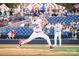 Baseball pitcher throwing a pitch during a game at 204 Kimball Rd, China Grove, NC 28023