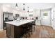 Modern kitchen with stainless steel appliances and large island at 204 Kimball Rd, China Grove, NC 28023