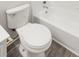 Bathroom with a toilet and bathtub at 6003 Treetop Ct, Charlotte, NC 28212