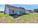 Exterior of house, backyard, and lawn. The house features a blue exterior at 6122 Lowder Rd, Salisbury, NC 28147