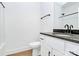 Bathroom featuring a vanity with granite countertop and modern fixtures at 6154 Lowder Rd, Salisbury, NC 28147