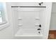 White shower and tub combination at 6154 Lowder Rd, Salisbury, NC 28147