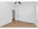 Bedroom with window, ceiling fan, closet, and neutral walls at 6154 Lowder Rd, Salisbury, NC 28147