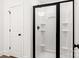 Modern bathroom with a sleek glass-enclosed shower stall and door, offering a contemporary design and feel at 6160 Lowder Rd, Salisbury, NC 28147