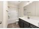 Bathroom with large mirror and shower-tub combo at 320 Ferebee Pl # Brx0021, Charlotte, NC 28213