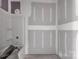 A grey bathroom in the process of being built with sheetrock walls and a shower-tub at 6147 Long Branch Rd, Salisbury, NC 28147