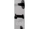 Close up on a bathroom shower faucet with dark trim at 6147 Long Branch Rd, Salisbury, NC 28147