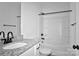 Clean bathroom featuring granite countertop and tub and shower at 6155 Long Branch Rd, Salisbury, NC 28147