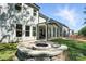 Backyard featuring an attractive fire pit, patio area and backyard views from the windows at 2016 Cedar Falls Dr # 7, Waxhaw, NC 28173