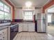 Kitchen with stainless steel appliances and white cabinets at 5237 Nc Highway 90 E Hwy, Hiddenite, NC 28636