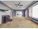 Living room with hardwood floors and a view to kitchen at 5237 Nc Highway 90 E Hwy, Hiddenite, NC 28636