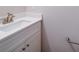 Small bathroom with single vanity and updated fixtures at 248 Pioneer Dr # 990, Mount Gilead, NC 27306