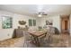 Bright dining room featuring a rustic wooden table with wicker chairs at 621 Oak Grove Rd, Kings Mountain, NC 28086