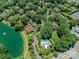 An aerial view of a community with a pool at 7378 Winery Ln, Charlotte, NC 28227