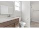 Modern bathroom with a marble countertop, sleek vanity, and tiled shower/tub combo at 4679 Hopsack Dr # Cal0108, Indian Trail, NC 28079