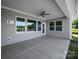 Covered patio with ceiling fan and views of the backyard at 4679 Hopsack Dr # Cal0108, Indian Trail, NC 28079