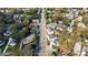 Aerial view of a suburban neighborhood on a sunny day with a view of mature trees lining the streets at 4023 Randolph Rd, Charlotte, NC 28211
