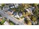 Beautiful aerial view of a neighborhood with mature trees and lush green lawns on a sunny day at 4023 Randolph Rd, Charlotte, NC 28211