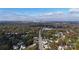 Aerial view of a treelined neighborhood with the city skyline in the distance on a clear day at 4023 Randolph Rd, Charlotte, NC 28211