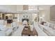 Open-concept living room with hardwood floors and a view of the kitchen at 4023 Randolph Rd, Charlotte, NC 28211