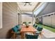 Inviting outdoor patio featuring a dining table, comfortable seating, and a covered area at 833 B Wynnshire Dr # 55, Hickory, NC 28601